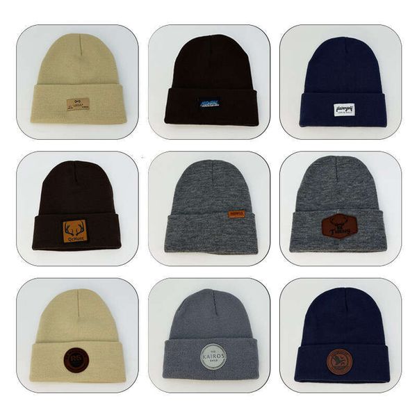 

Patch nice winter hat one Win Acrylic Thermal Warm Woman golf Men bonnet beanie soft Gorros Wove Hats Caps designer