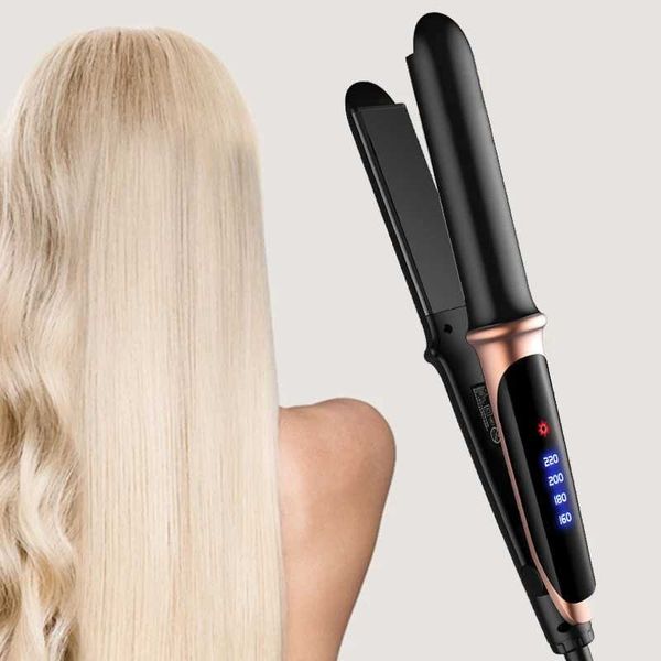 

Professional Beauty Straightener Flat Tools Straighteners Curl Iron 2 In 1 Hair IronsXJ241016, Black