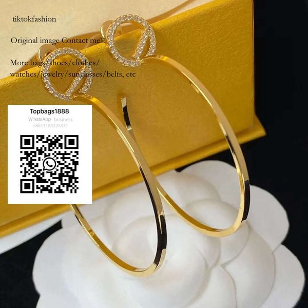 

Golden brass half hoop rhie fashion earrings party gifts designer jewelry for women free postage. tiktokfashion
