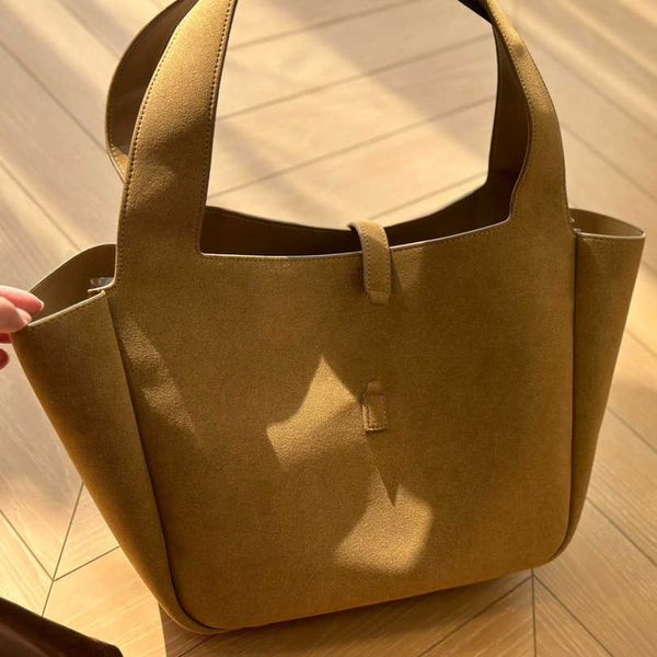 

Suede Shoulder Bags Weekend Tote Large Capacity Designer Handbags Women High Quality Brown Bag Internal Zipper Purses Wallet 980, Khaki
