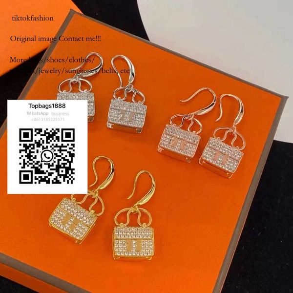

2024 rhie titanium gold classic bag gift designer earrings for women tiktokfashion