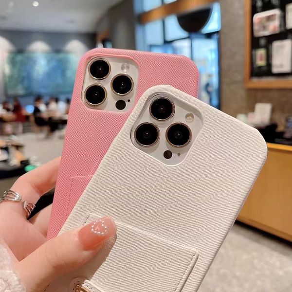 Card Holder Designer Phone Case for Apple iPhone 17 16 Pro Max 15 Promax Case 14 Plus 13 12 11 XR XS Luxury PU Leather Slant Pocket Velvet Lining Back Cover Coque Funda 55