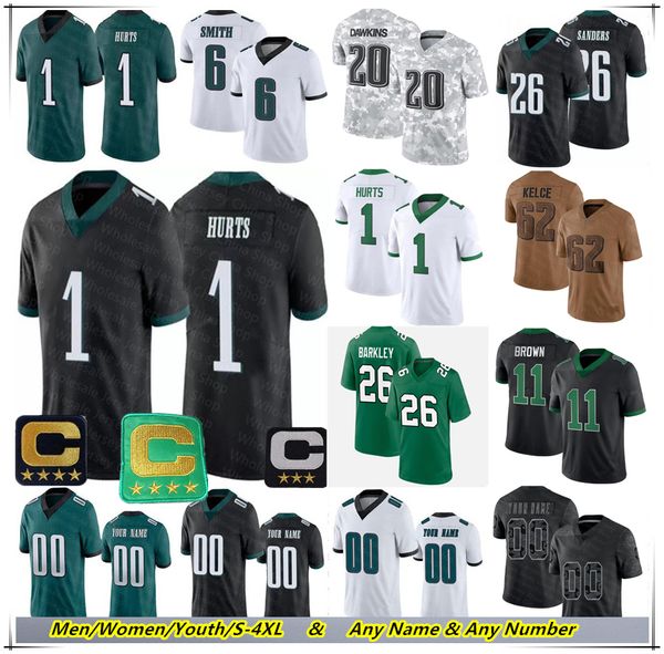 

Jalen Hurts Saquon Barkley American Football Jersey Jason Kelce DeVonta Smith A.J. Brown Reed Blankenship Zack Baun Brian Dawkins Brandon Graham Darius Slay Jr White, Men brown style
