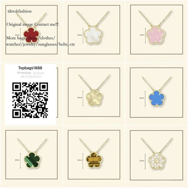 

Classic 15MM necklaces fashion clover mother of pearl wer pendant necklace designer jewelry women gift have tiktokfashion