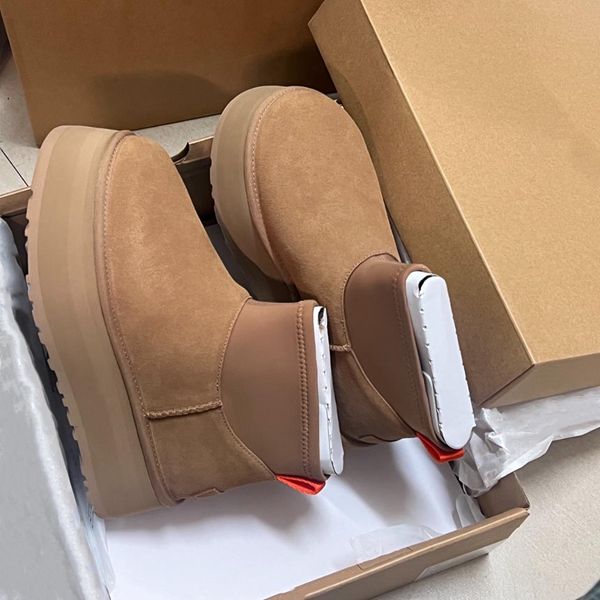 

Designer Tasman Slippers Women tazz Slippers Chestnut Sand Australia Brown Fur Sheepskin Classic Mini Boot Winter Slip-on Shoes 066., #2