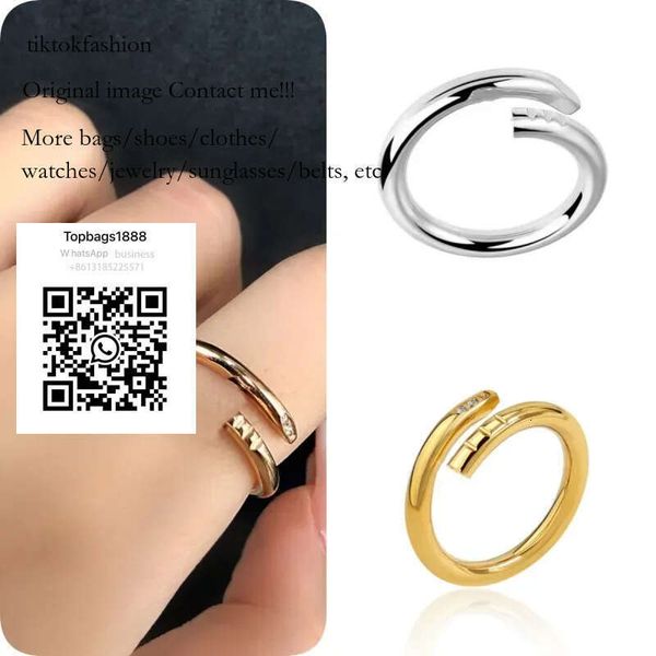 

Love Rings for Women Dia Designer Ring Finger Nail Jewelry Fashion Classic Titanium Steel Band Gold Sier Rose Color Size 5-10