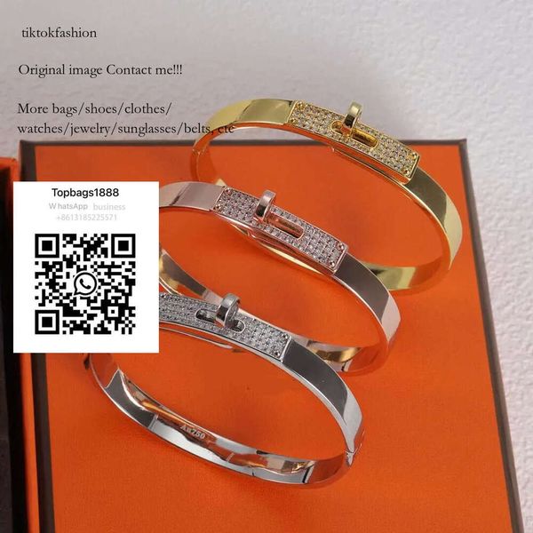 

Titanium gold & sier hoop for women and men's gift couple bracelet fashion designer jewelry tiktokfashion