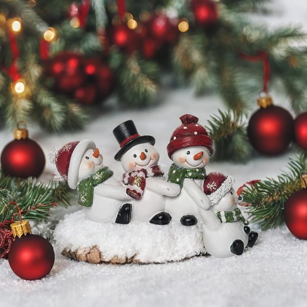 

Christmas Christmas Decorations Bookshelf Collectible Christmas Snowman Statue, Funny Snowman Hanging on Shelf or Table Edge