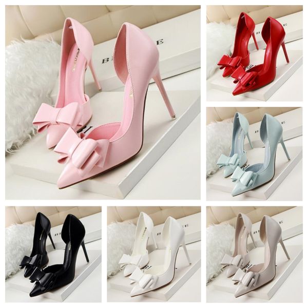 

Red Heart-shaped Pointed Toe Women Shoes Black White High Heels Pumps Female Autumn Shallow Patent Leather Party Dress Shoe Sexy, Brown