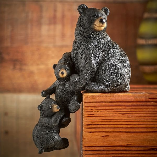 

Christmas Table Corner Decoration Mini Christmas Polar Bear Resin Sculpture Sitting Polar Bear On Shelf Christmas Decoration Resin Statue