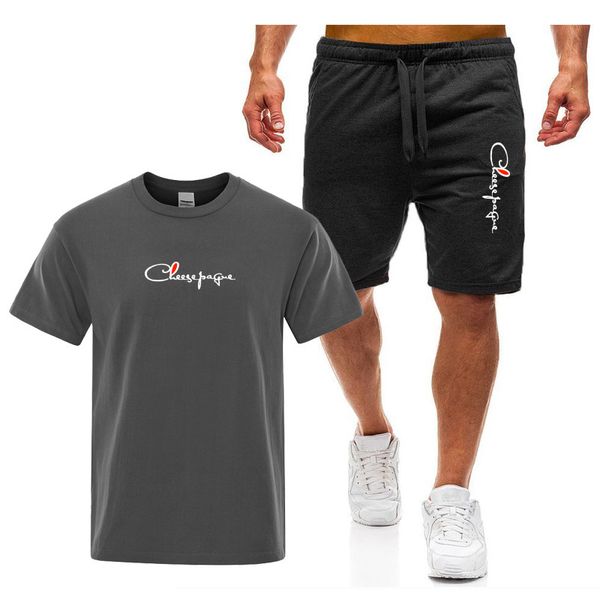 

Summer Men's Brand Sport Shorts Gym Jerseys set Male Breathable Tennis Shorts Suit Quick-Drying Badminton Trousers Running Fitness, Cowboy blue