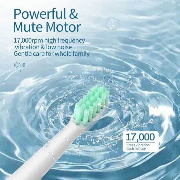 High Quality Portable sonic electric toothbrush battery powered soft DuPont bristle waterproof toothbrush for adult oral and gum health M241017