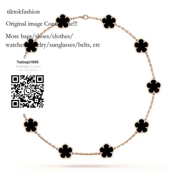 

10 clover jewelry designer for woman rose gold plated dia necklaces Vintage red mother of pearl pendant necklace gift mammy t