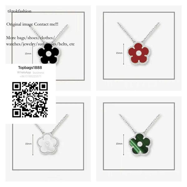 

clover woman gold 15mm wer pendant sier Classic Party dias pearl necklace mens designer jewelry gift tiktokfashion