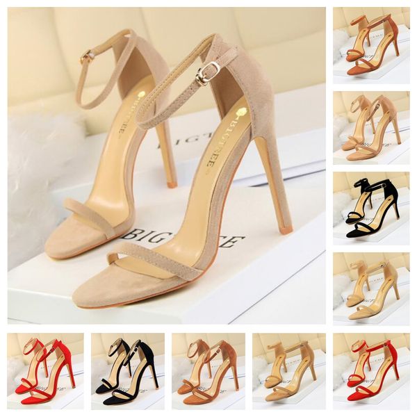 

Sexy Dress Shoes Designer Sandals 8CM High Heel Satin Rhinestone Decoration Women Fashion Ankle Strap Buckle Wrap Toe Pointed Party Wedding Shoe 2024 new slingbacks, Mahogany