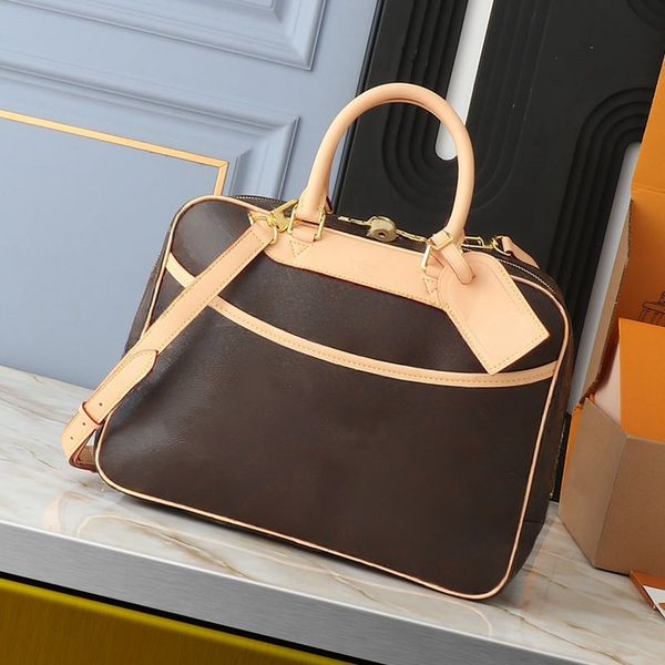 

Double Zipper Mens Travel Cosmetic Bag Designer Womens Washing Large Capacity Cosmetic Bag Multi-Pocket Toiletry Bag 36x26x16cm, Brown