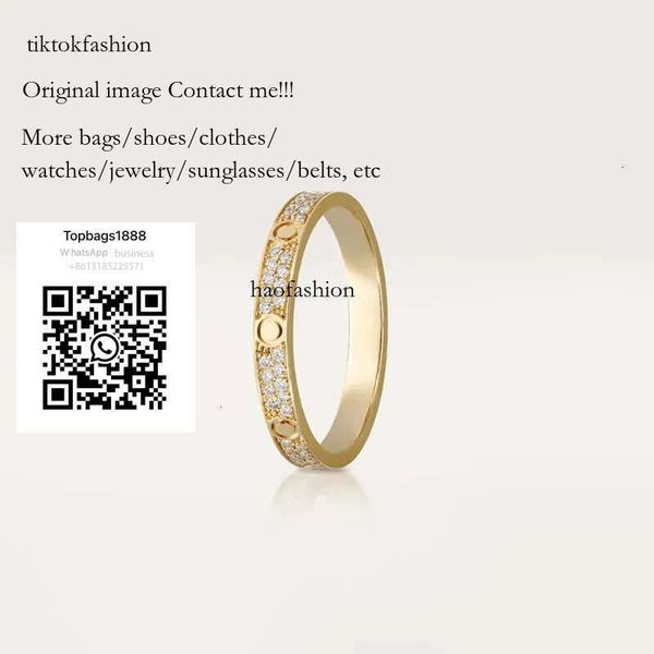 

Small Model Slim Love Wedding Band Ring For Women Men 316L Titanium Steel Full CZ Paved Designer Jewelry Aneis Anel Bague Fem