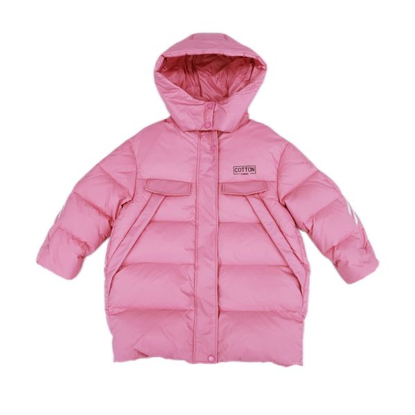 

Customized Girls Winter Jacket Waterproof down Coat with Hat Winter Woven with Zipper Open Placket Optional filling content, Pink