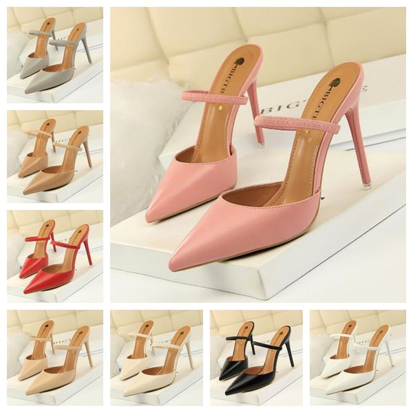 

Dress Shoes Designer Slingback high heels sandal leather 7.5cm 3.5cm Black mesh with crystals sparkling Print shoes Rubber Sandals Women Ankle Strap party shoes, Red