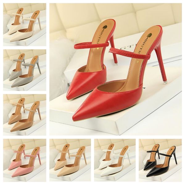 

2023 Lido dress shoes Sandals Mules Flat Heels Slides Woven Designer Women Square Slippers Ladies Wedding High Heels Shoes Dress Toe Dazzle Fashion Pumps Size 34-40, Blue