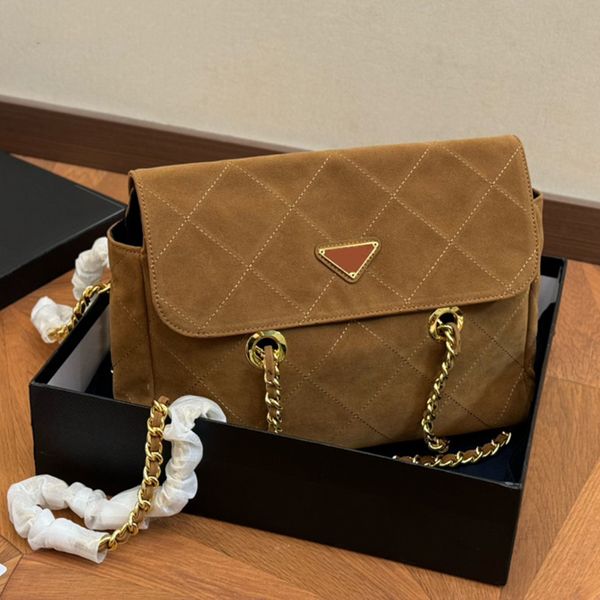 

Designer bag Woman Women luxurys Classic Backpack Shoulder bag Buckskin Chain bag Handbags Messenger bag Clutch Flap crossbody Wallet lady clutch Fortune bag 28m, Brown