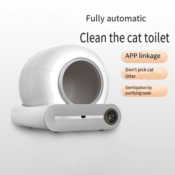 65L Automatic Smart Cat Litter Box Self Cleaning Fully Enclosed Large Toilet Tray