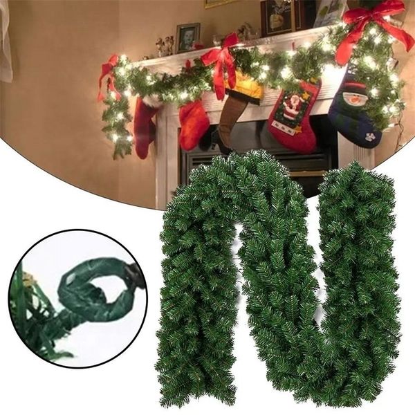 

Artificial plant Christmas garden with lights pine branches decoration Rattan Wreath Vine used for home K8H1 241017