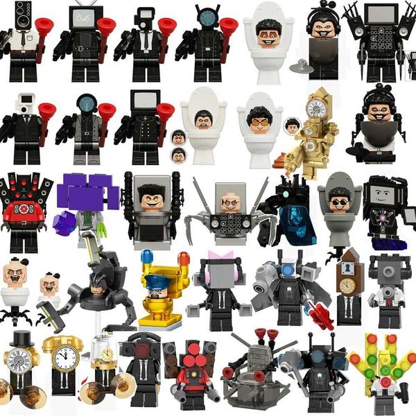 

Skibidi Toilet New Anime Mini Figure Block Toys TvMan Plus Titan Cameraman Speakerman Bricks Model Toy For Kid Birthday GiftsC241018C241018, Multicolor