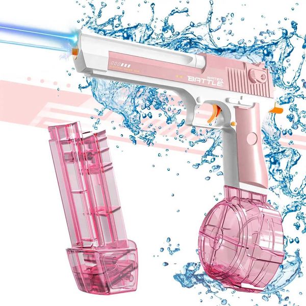 

Summer pink fully automatic electric shooting water gun childrens outdoor beach fighting toy boys and girls gifts W241019