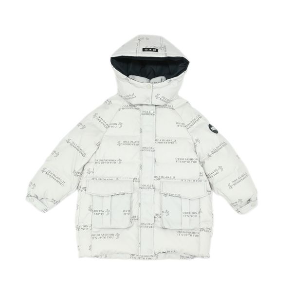 

Custom Men's Winter Puffer Jacket Thick White Duck Down Long Hooded Waterproof Zipper Closure Casual Style OEM ODM, Beige
