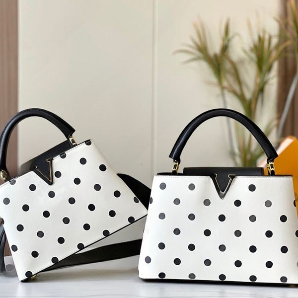 

Designer bag luxurys handbag Capucines series tote wide shoulder strap Taurillon0023, Greym20784