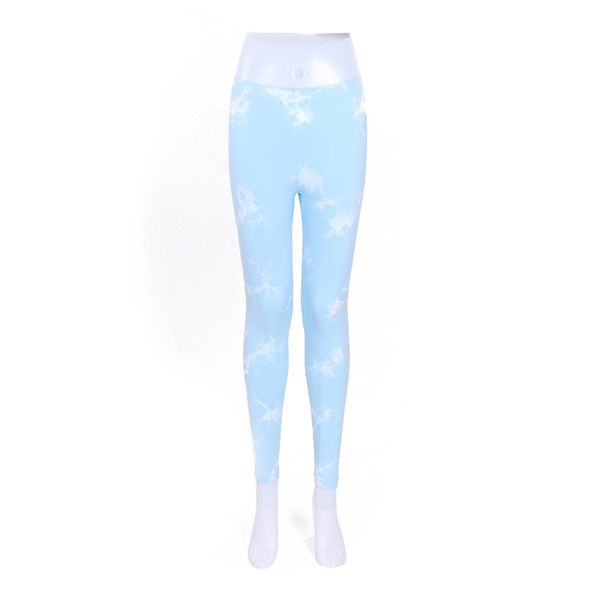 

Seamless tie-dye low-rise peach hip tight exercise yoga pants, Blue