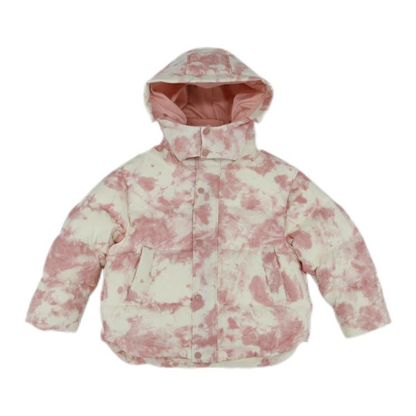 

Customized Thick White Duck Jacket Men Women Winter Waterproof Breathable Long Windcap Casual Style Woven Tie Dye Digital, Pink