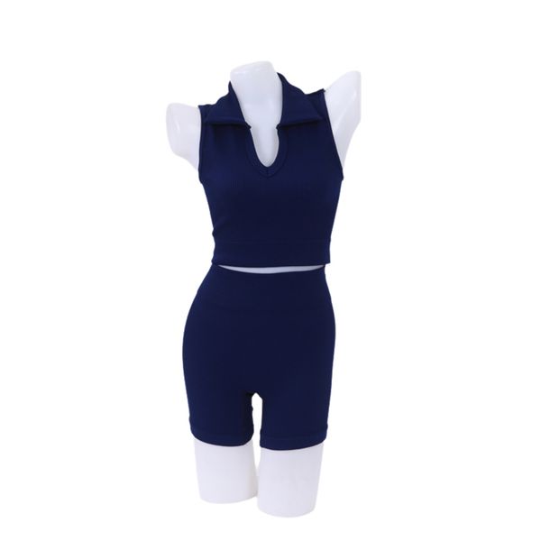 

Comfort Fit High-Neck Shock Absorption Tracksuit with Push-Up Design, Blue