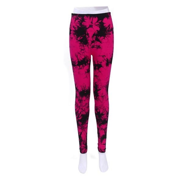 

Seamless knit tie-dye hip lift and waist compression exercise yoga pants, Green
