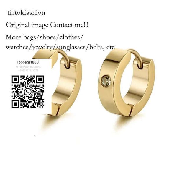 

Unisex Titanium Steel Hoop Earrings - Gold & Sier Fashion Jewelry for Couples tiktokfashion