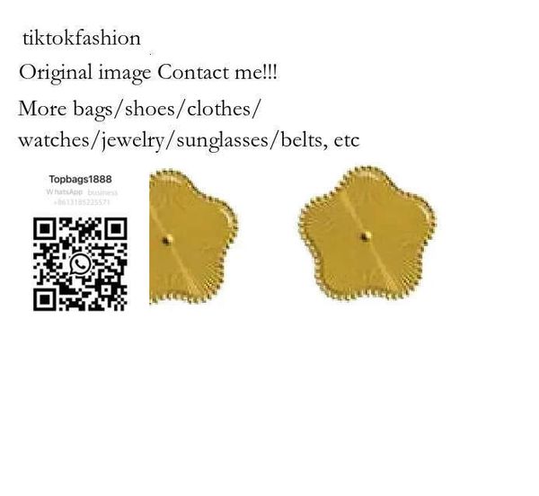 

Earring Leaf Clover Charm Designer Earrings Mother-of-Pearl Plated Gold Studs Agate for Women wedding Jewelry gift tiktokfash
