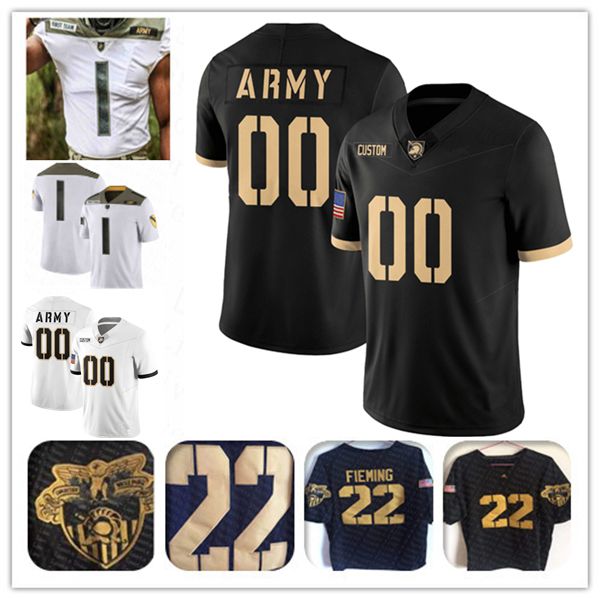 

Army Black College Football Jerseys Bryson Daily Kanye Udoh Noah Short Casey Reynolds Andon Thomas Brett Gerena Elo Modozie Casey Larkin Kalib Fortner Samari Howard, Men white style