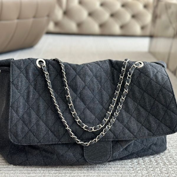 

Designer bags Classic Luxury Women Denim Shoulder bag Classic Travel bag Handbag Beach bag Chain bag Large capacit Tote Fortune Bag Shopping bag Messenger bag 42M, Light grey