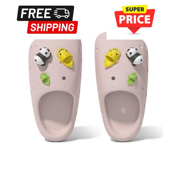 

2024 new fashion casual men's and women's slippers T321, Red