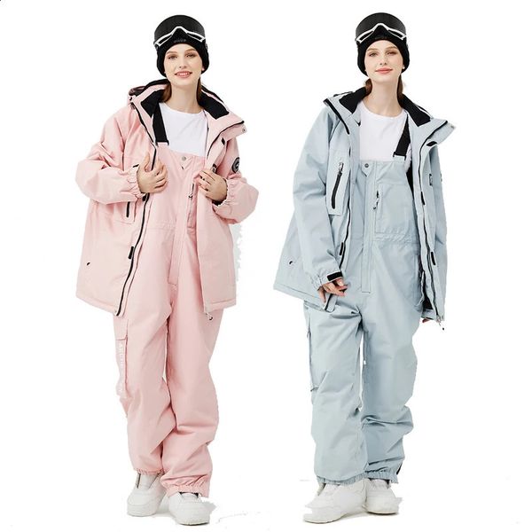 Fashion mens and womens snow clothing waterproof ski sets snowboard outdoor winter jackets bibs 241021