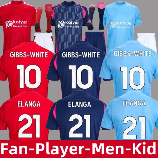24/25 ELANGA Fan Player version men kids football kits noTTIngham foReSt 24 25 Home away 3rd football jersey WILLIAMS AWONIYI GIBBS-WHITE WOOD jersey