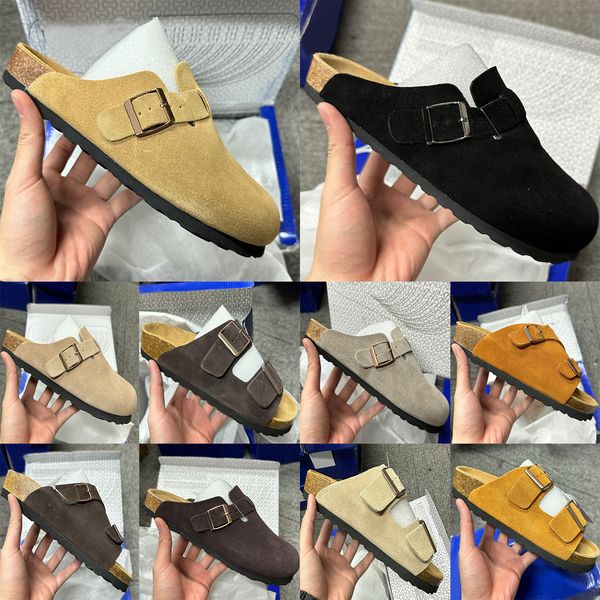 

Designer Clogs Sandals Slippers Men Women Cork Flat Soft Suede Leather Outdoor Platform Slipper Top Quality Flip Flops Women Sandal Trainers Outdoor Shoes, A4