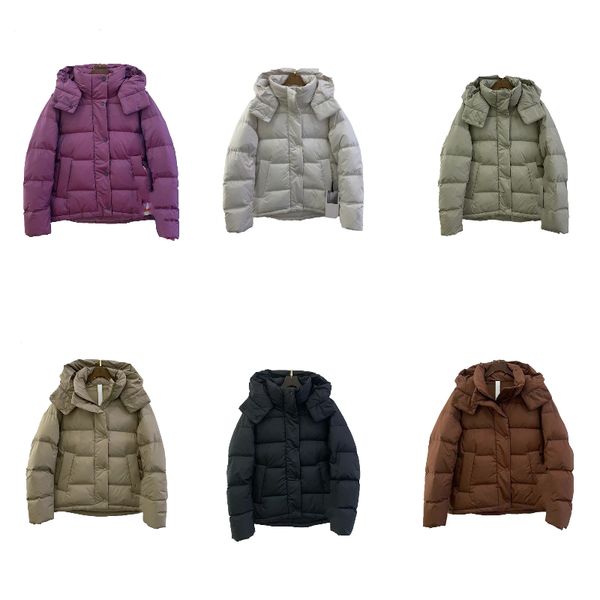 

womens yoga down jacket pull zipper pull womens designer hoodie softmattetm womens down jacket hooded coat short mens argyle coat down puffer jackets asian size 4-10, Colour5