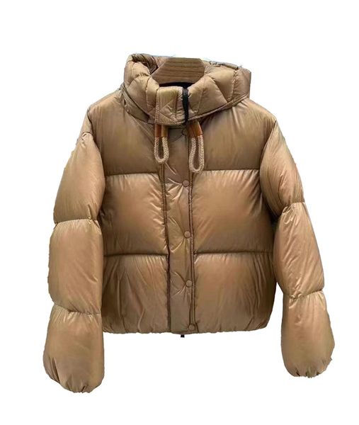 

designer hoodie womens jacket down jacket winterjacket short coat cap adjustable Warm Fashion Parkas Lady cotton Coats Outerwear Pocket asian size 0-2, Black