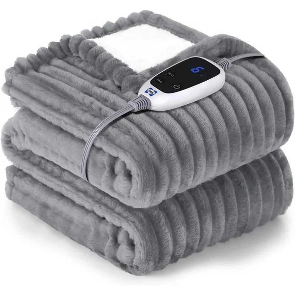 

Electric blanket throwing Sherpa reversible safe with 6 heating settings and 2-10 hour automatic shutdown overheat protection Y241022