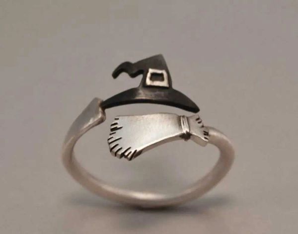 

Mens Couple Rings Creative Design Halloween Pumpkin Spoof Ghost Witch Hat Broom Open Ring Fashion Jewelry Accessories Gift Ring Female BFP24102410 PTP4