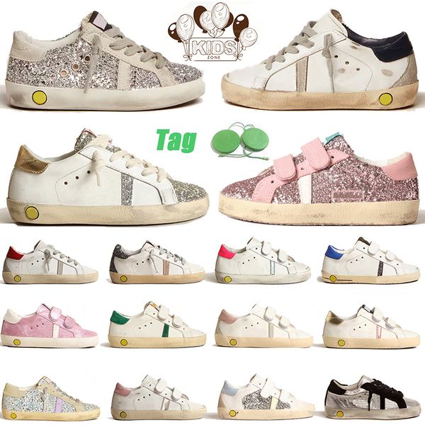 

2024 designer kids leopard print shoes goldenstar clog sneakers leather platform girls boys sparkle kid Italy brand childrens infant toddler chaussure trainers, A (1)