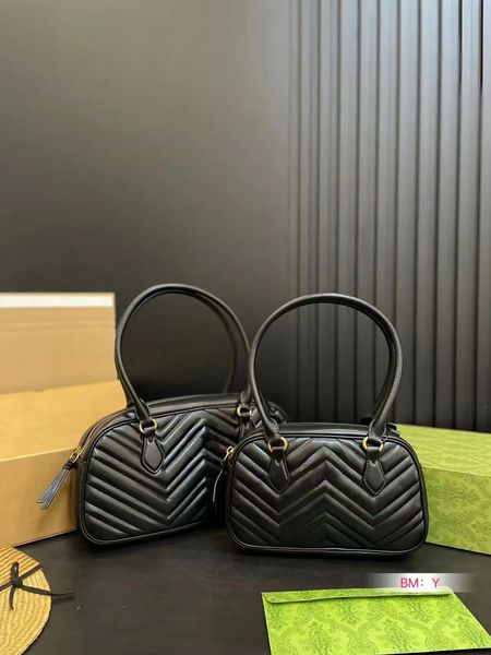 

Marmont Shoulder Bowg Designer Women Tote Underarm Bag New Clutch Handbag ., Black