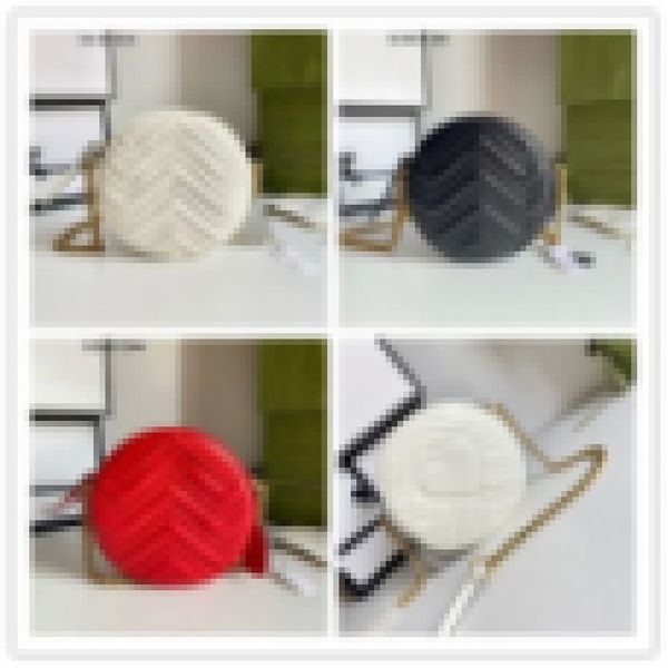 Designer Luxury bags handbags purse Round Black Mini Shoulder Bag 550154 leather Single Chian CrossBody Bag